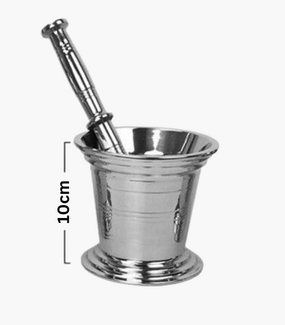 Stainless Steel Mortar and Pestle Set Spices herbs Grinder Hand Crusher Mixing Bowl 13, 10, 5 CM