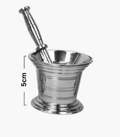 Stainless Steel Mortar and Pestle Set Spices herbs Grinder Hand Crusher Mixing Bowl 13, 10, 5 CM