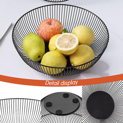 2 X DURANE Metal Wire Fruit Bowl Stand Kitchen Living Room Office Mat WIRE Black