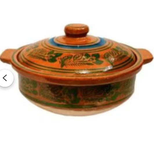 Clay Handi/Earthen Kadai/Clay Pot for Cooking & Serving pot with Lid, traditional cooking