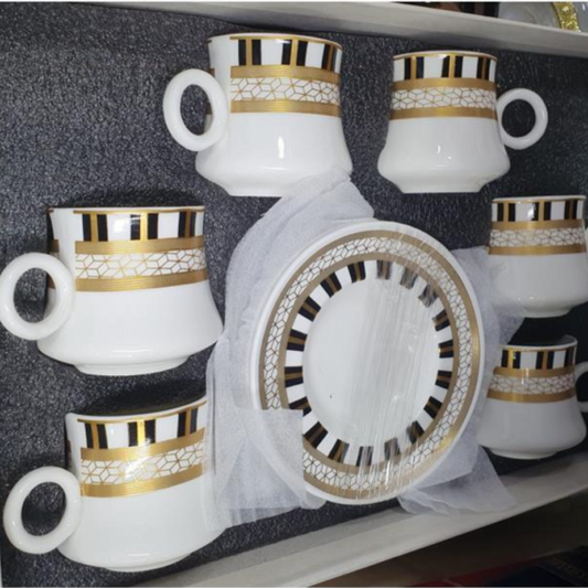 6 Turkish/Arabic Kahwa Coffee Tea Cup Saucer - Ramadan Eid Gift .