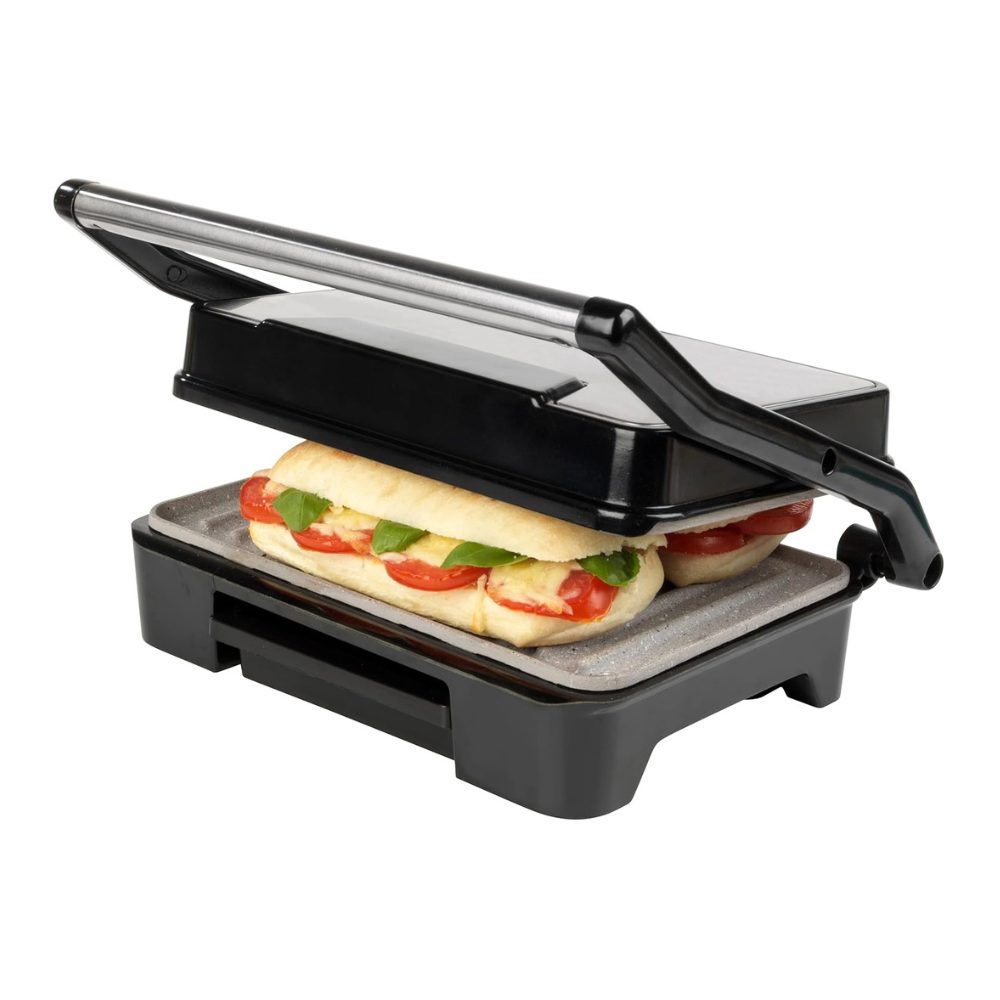 Electric Marble Effect Health Grill & Panini Press, Non-Stick Coated Plates Sandwich Maker.