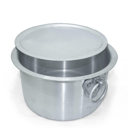 Large Aluminium Casserole Pot With Lid, 55 Litre.