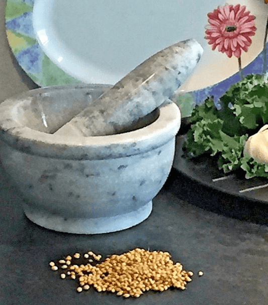 Genuine Himalayan Marble Pestle and Mortar,14 X 10 cm, Weight: 1.6 KG