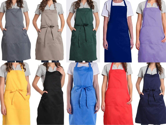 Bib Unisex Aprons with two pockets