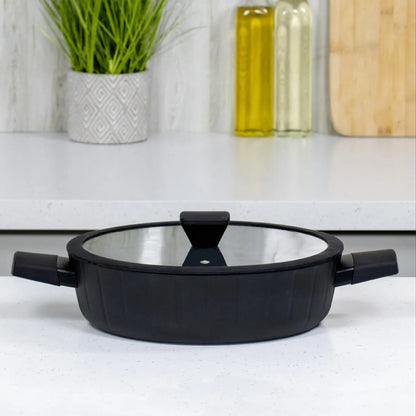 Blackmoor Neuvo 24cm,28cm,30cm Non-Stick Stock Pan with Lid & soft touch handles/ Induction, Electric, Gas Hobs