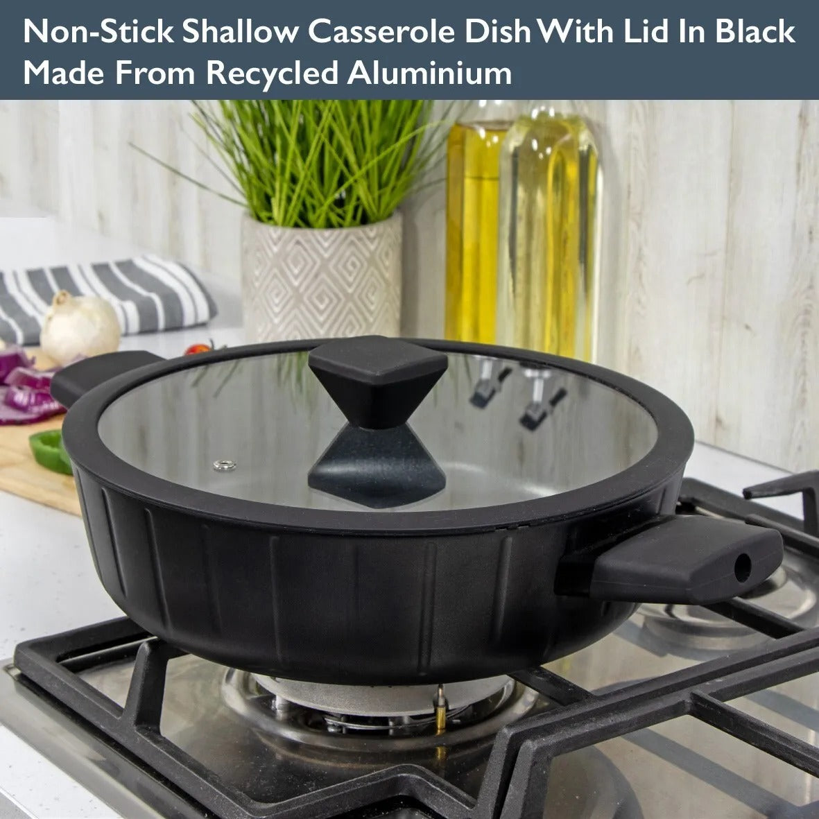 Blackmoor Neuvo 24cm,28cm,30cm Non-Stick Stock Pan with Lid & soft touch handles/ Induction, Electric, Gas Hobs