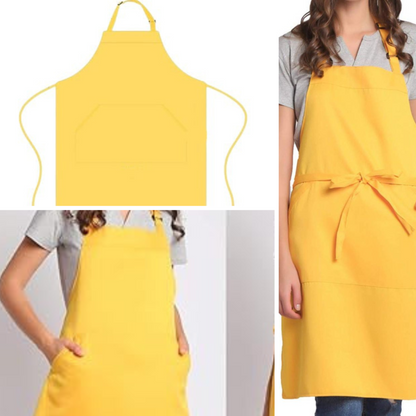 Bib Unisex Aprons with two pockets