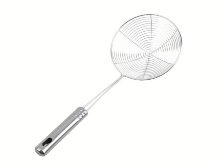 1 piece Kitchen Spider Strainer, Stainless Steel Wire Skimmer Spoon with Handle