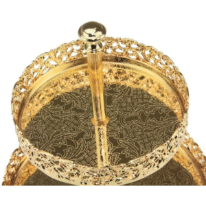 3 tier gold plated cake stand tray 24cm