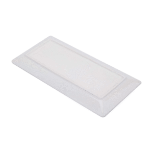 Set of 4 white rectangular porcelain serving trays
