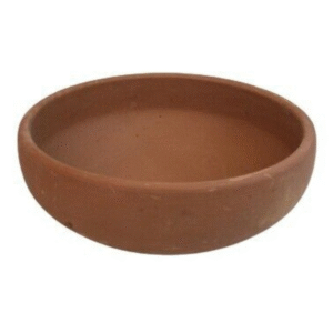 Set of 4 plain handcrafted clay bowls for rice, curry and soup