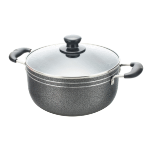 5 piece non stick pots set from 20 to 28 cm with glass lids