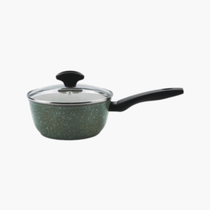 Aluminium non stick stockpot set with tempered glass lids