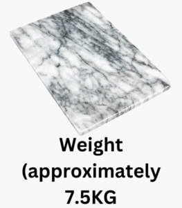 Large marble cutting board 45cm with non-slip feet