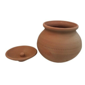 Clay handi pot 800ml earthen matka with lid