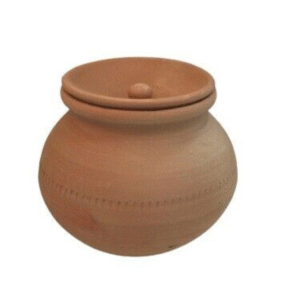 Clay handi pot 800ml earthen matka with lid