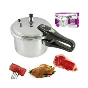 Dual handle aluminium pressure cooker steamer pot
