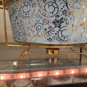 Ceramic food warmer buffet chafing dish with diamonds