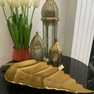 Gold leaf serving tray 45cm display platter