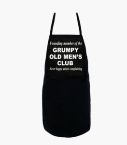 Grumpy Old Mens Club chef apron with two pockets