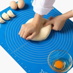 Large silicone pastry mat with measurement markings
