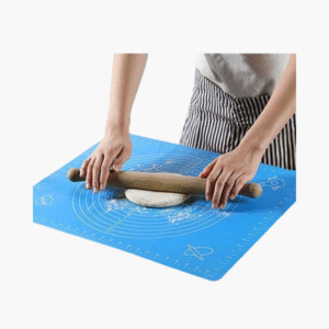 Large silicone pastry mat with measurement markings