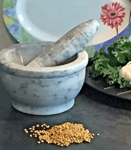 Large Himalayan pestle and mortar in genuine marble