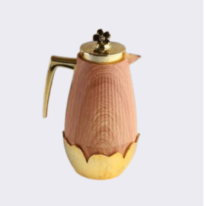 Arabic thermos flask with detachable gold base plate