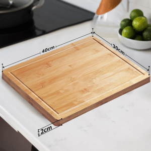 Wooden chopping board set of 3 rectangular boards