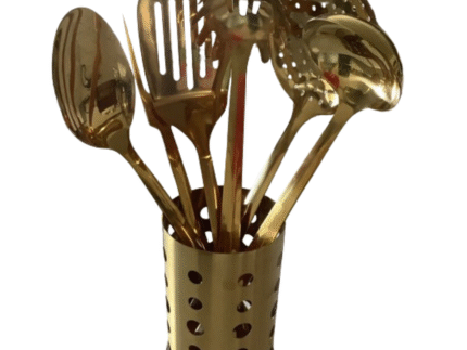 Stainless Cooking Utensil Sets, Almond Gold Colour.