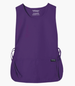 Purple cobbler apron with deep front pockets