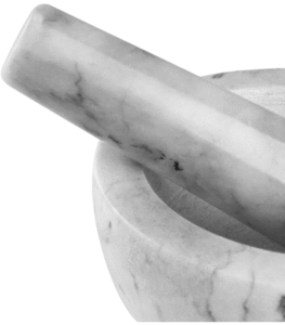 Genuine Himalayan pestle and mortar carved marble