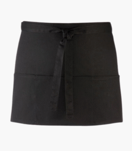 Black short waist pocket aprons with front pockets