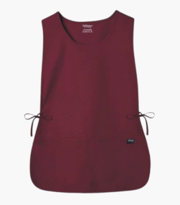 Burgundy cobbler apron in bulk with deep front pockets