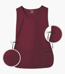 Burgundy cobbler apron in bulk with deep front pockets