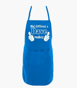 Dave black chef apron with two pockets