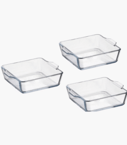 Square glass baking dish 500ml oven safe