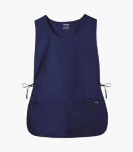 Navy cobbler apron with deep front pockets