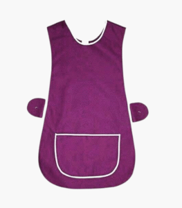 Purple tabard apron with large front pocket