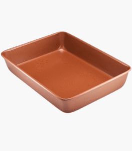 Rose gold roasting pan deep non-stick oven tray