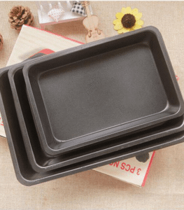 Oven roasting baking tray set of 3 deep trays