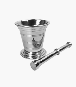 Stainless steel mortar and pestle spice grinder set