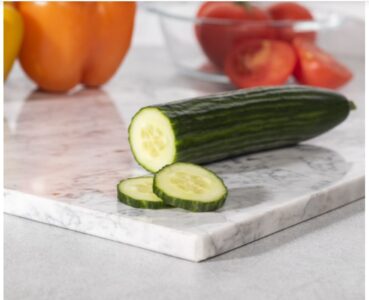 Large marble cutting board 45cm with non-slip feet