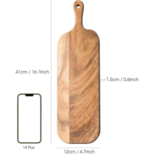 Set of 3 wooden chopping and serving boards with hanging holes
