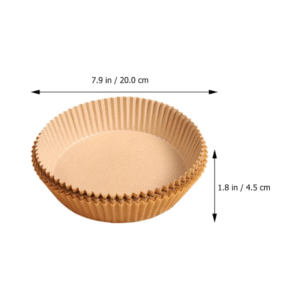 50 round brown air fryer parchment paper liners