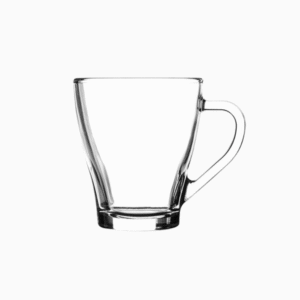 6 piece set of insulated thick glass coffee and tea mugs