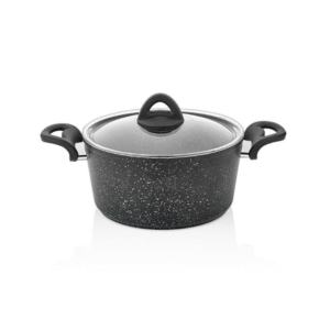 7 piece black granite non-stick cookware set