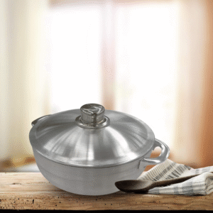 13 quart silver aluminium caldero stock pot with lid