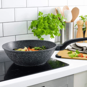 30 cm granite stone non-stick wok pan